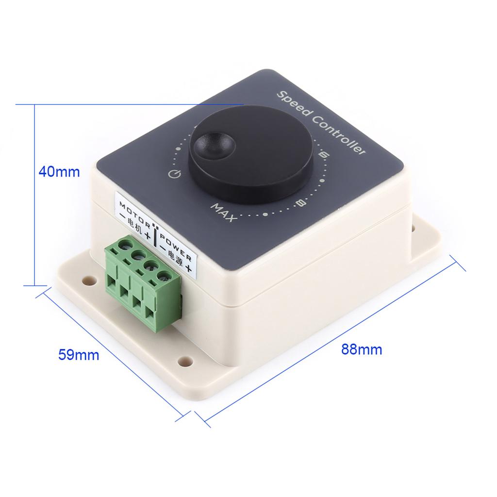 Motor Governor Speed Controller Speed Regulator DC10-60V 20A Pulse Width Modulator PWM Motor Speed Controller Waterproof Shell