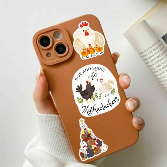 50Pcs Cartoon Chicken Stickers Cute Waterproof Self-adhesive Cute Animal Decals DIY Car Skateboard Laptop Motorcycle Graffiti Stickers