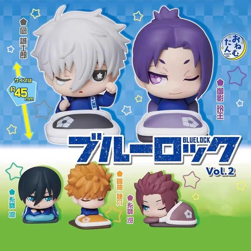 BLUE LOCK Sleeping Series Gashapon Toys Nagi Seishiro Mikage Reo Anime Q Version Figure Model Ornaments Toys