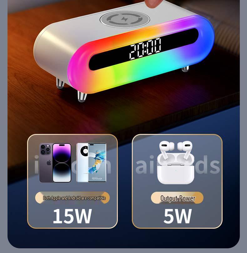 Multifunctional Wireless Charger Desk Lamp with Alarm Clock – Ideal Business Gift