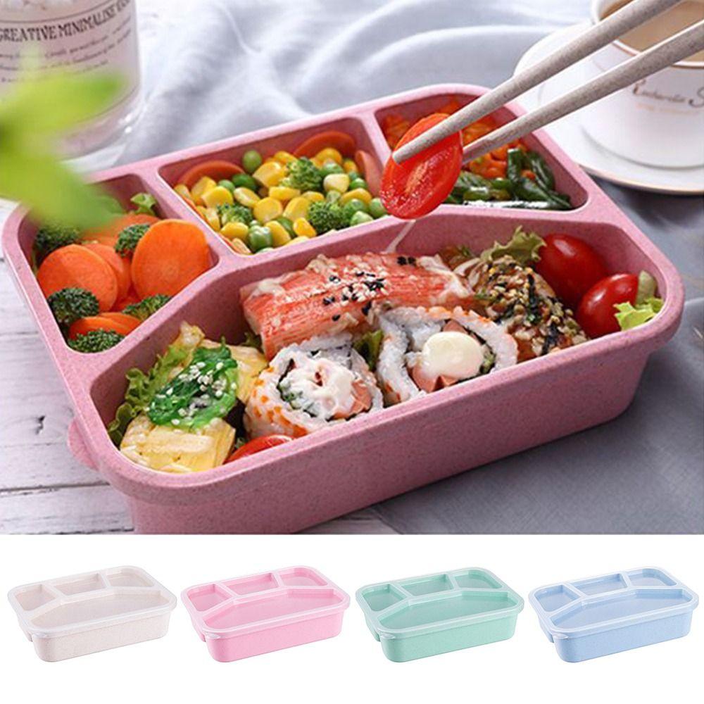 Multicolor Compartments Bento Case Plastic Lunchbox High Quality Japese Style Lunch Box  Commuting