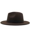 Kaffeerot Patchwork Wollfilz Jazz Fedora Hut Damen Unisex Breite Krempe Panama Party Trilby Cowboy Cap Herren Gentleman Hochzeit Hut XL