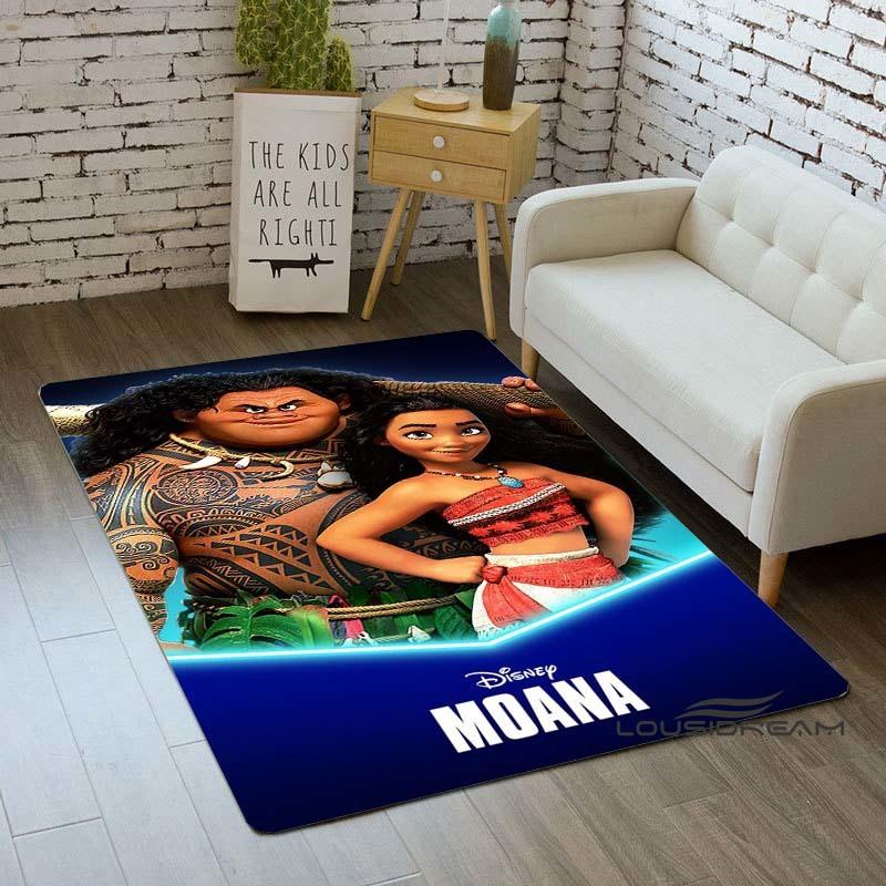The new Moana-themed comedy adventure room mat is washable and non-slip, suitable for living room sofas, kitchens, and other are