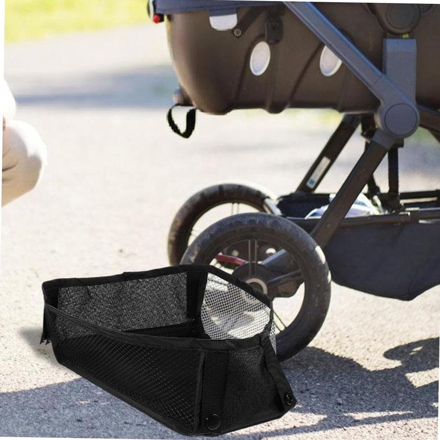 Universal Stroller Bottom Mesh Storage Bag Hard Board 3D Tissue Organizer Basket Stroller Accessory