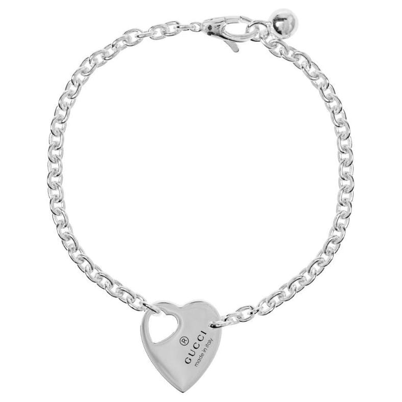 GUCCI Heart-charm Chain-kink Bracelet YBA796301001