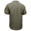 Men'S Casual Short Sleeved Stand Up Collar Fashionable Shirt Top