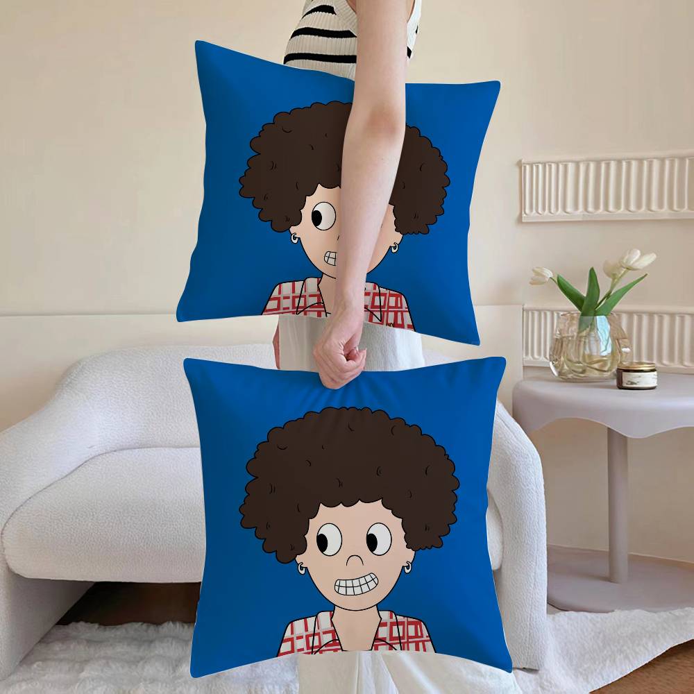 

Anime Cute P-Pop ManS Pillow Case Sofa and Living Room Decorative Cushion Covers Dust-proof and Mite-proof Invisible Zipper 12x12Inch
