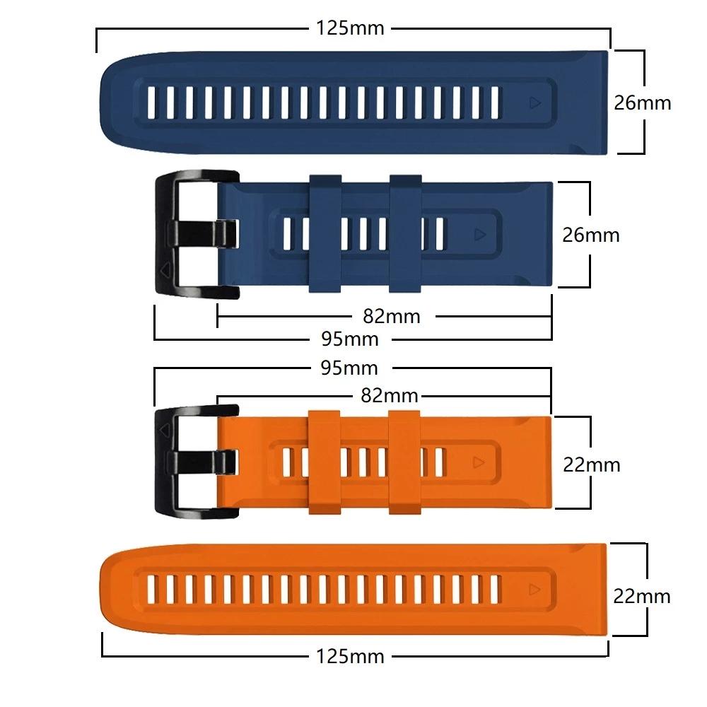 Official Quick Fit Silicone Watch Strap For Garmin Fenix 5X 5 Plus 6X 6 7X 7 E 8pro Enduro 3 Instinct 3 Band 22mm 26mm Bracelet