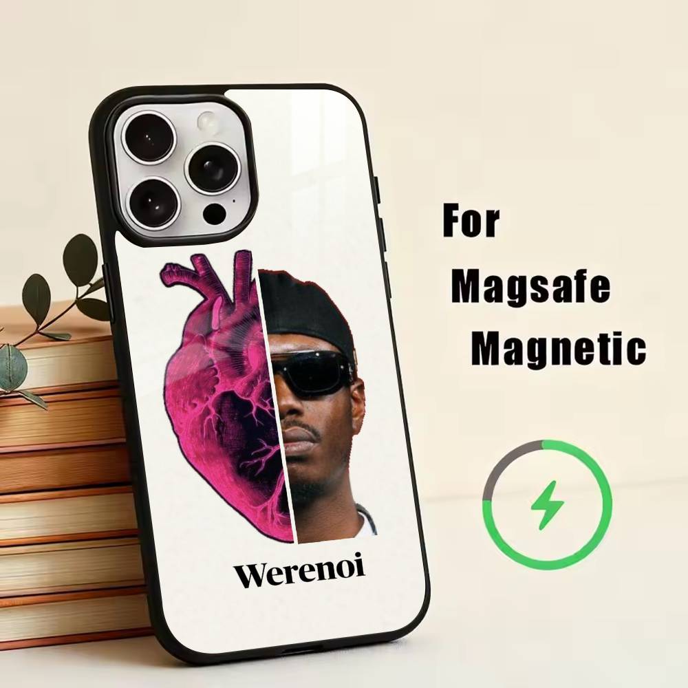 Singer-Diamant Noir Phone Case For iPhone17,16,15,14,13,12,11 Plus,Pro Magnetic For Magsafe Wireless Charging