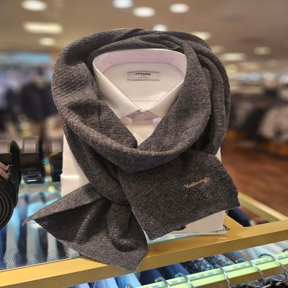 Renoma High-Quality Cashmere Blend Muffler BNFTM1302-GY-NY