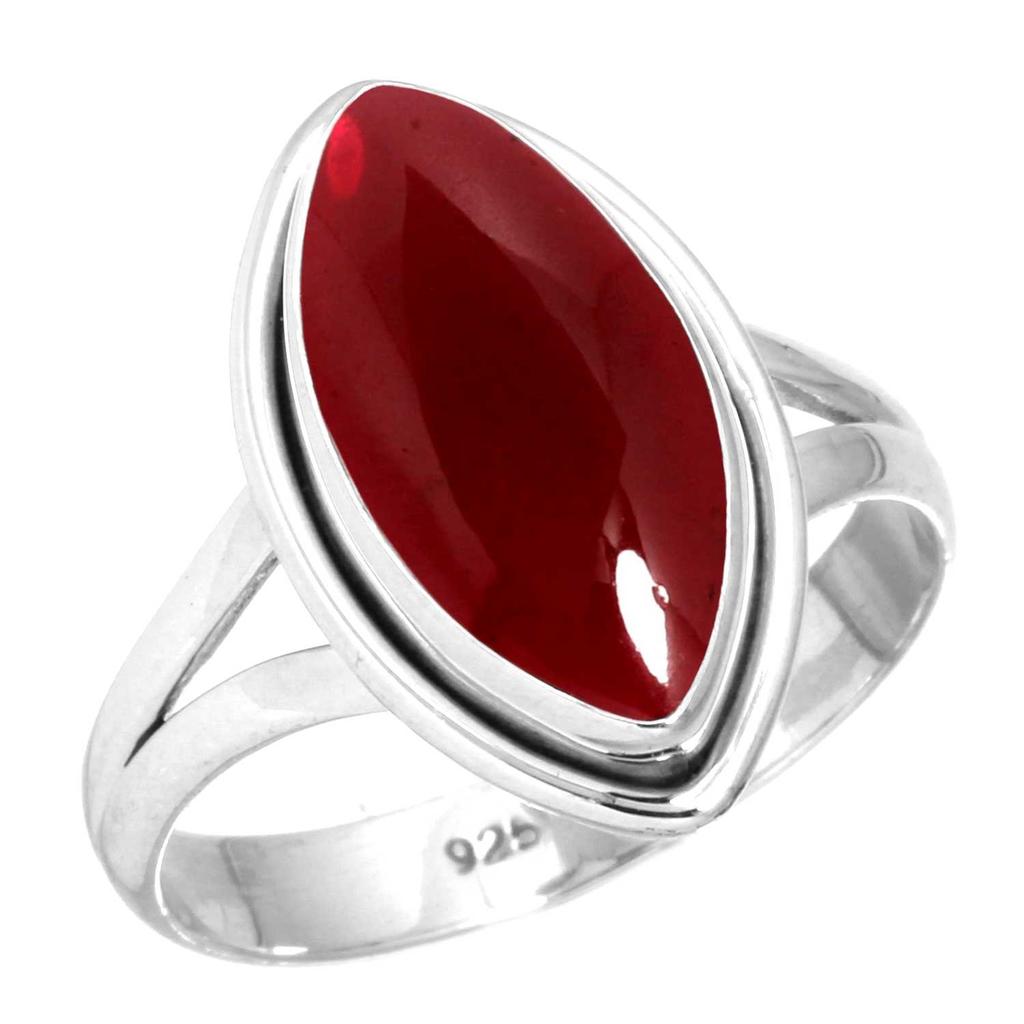 925 Sterling Silver Ring Women Gemstone Handmade Jewelry Birthday Gift Amber Amethyst Black Onyx Carnelian Garnet Quartz Green Onyx Gold Stone