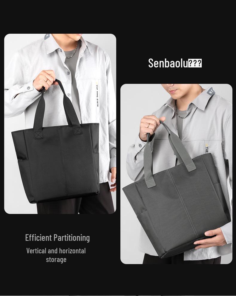 Men's Water-Repellent Business Backpack & Briefcase - Large Capacity, Simple Design, Perfect for Conferences & Trips.