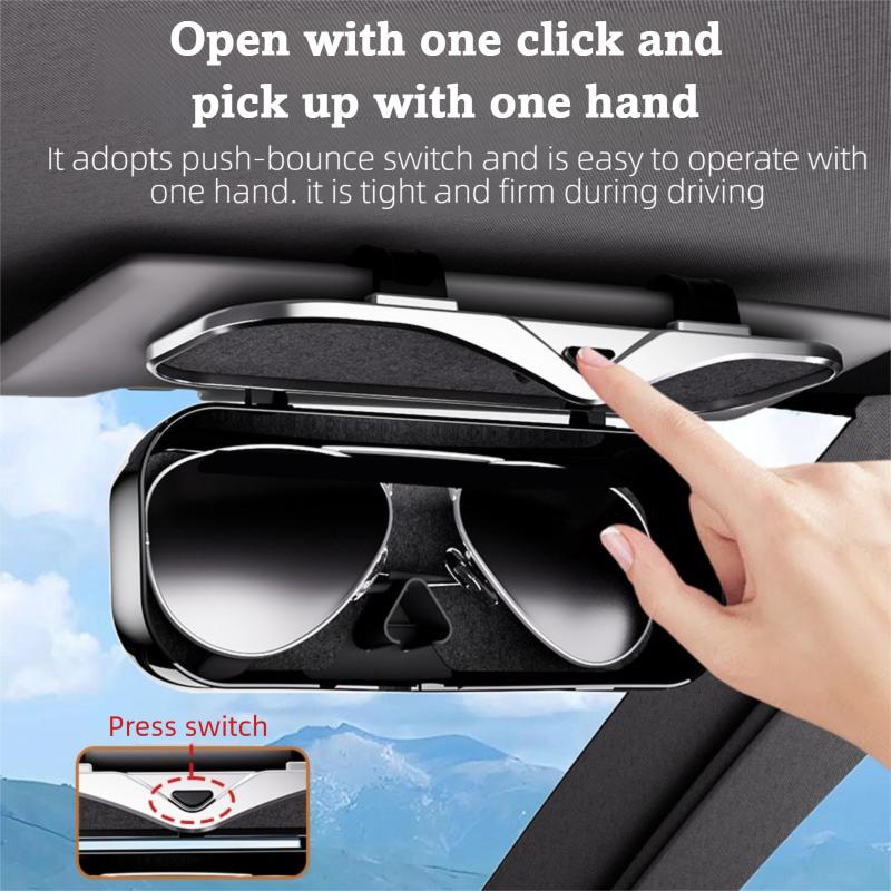 Prevent Shaking Car Glasses Box Portable Car Sun Glasses Holder In The Car Driving Glasses Holder Auto Eyeglass Case Sun Visor