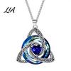 Commemorative Jewelry Gift Celtic Knot Birthstone Necklace for Women, Cubic Zirconia Pendant Necklace, Classic Irish Jewelry, Her Wife Girlfriend