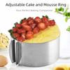 Adjustable Sizes Mousse Baking Mold 6-12inch Cake Ring Molds Round Cake Rings  for Pastry Baking