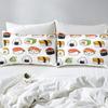 Sushi Pattern Three-Piece Quilt Cover 3D Digital Printing Bedding Set Bed Cover