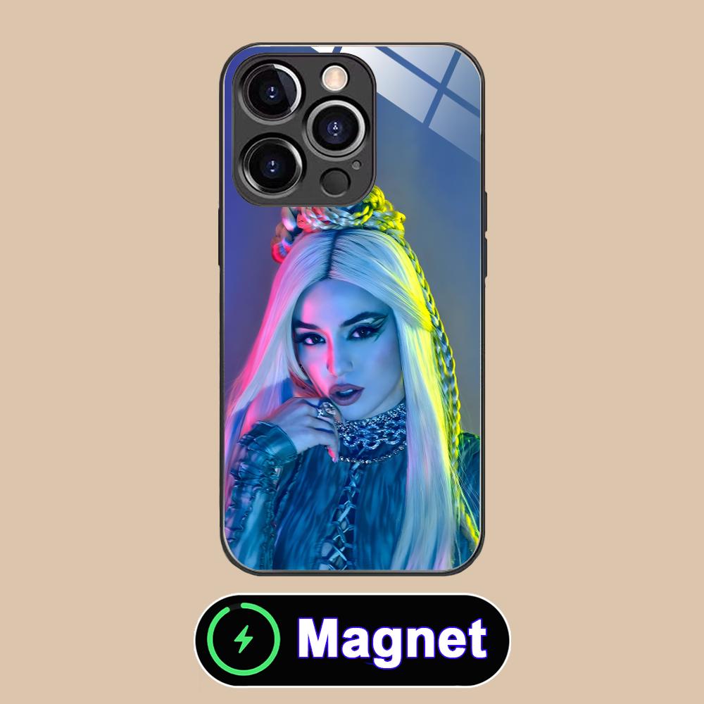 Fashion Ava Max Glass MagSafe Mobile Phone Case for iPhone 17 16 15 14 13 12 11 Air Pro Max Plus Mini Colorful Cover