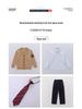 Children's British School Cardigan Three-Piece Set: Spring/Autumn Uniform for Primary and Kindergarten
