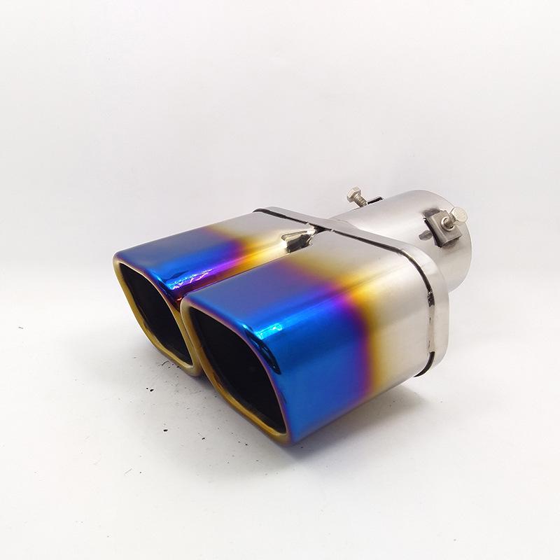 Compatible Tailpipe for X-Trail/Koleos: Square Dual Outlet Stainless Steel Exhaust