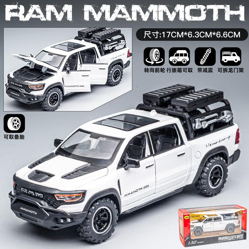 1:32 Dodge RAM Mammoth 1000 Hennessey Off Road Pick-up Modelový automobil Diecast ze slitiny Kovová Simulované vozidlo Domácí Trendy Dárek