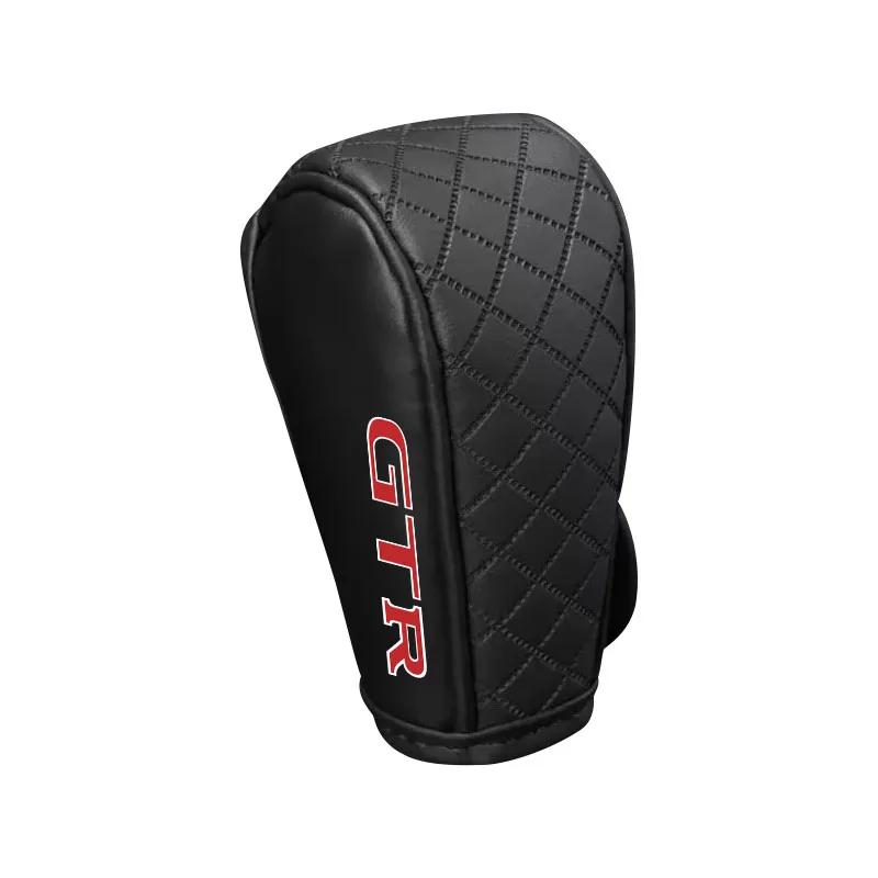 1pc Car Gear Shift Cover PU Leather Shift Lever Cover Gearbox Shifter Knob For Nissan GTR C210 R30 GTS-R R33 R34 GT-R R35 Nismo