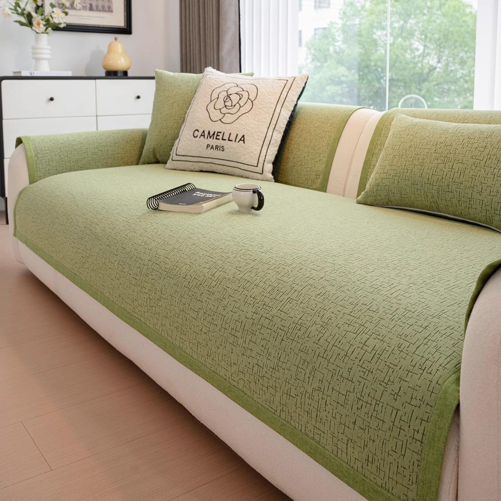 Chenier Sofa Cushion Universal Fixed Non-slip Solid Color 2025 New Simple Sofa Cushion Cover Cloth