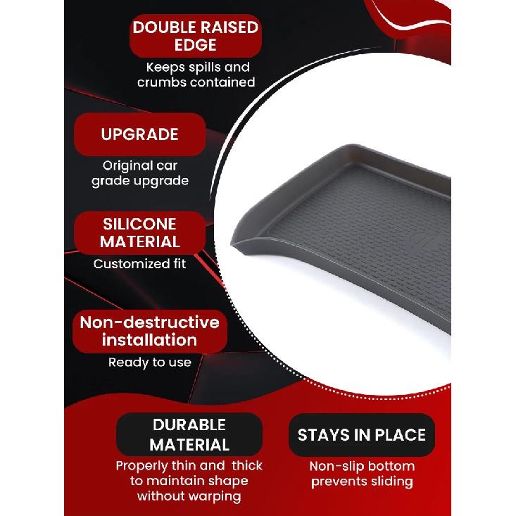 Wireless Charging Mat Silicone Center Console Storage Pad Anti-slip Groove Pad Interior Liner Mat For Subaru Crosstrek 2025 2026