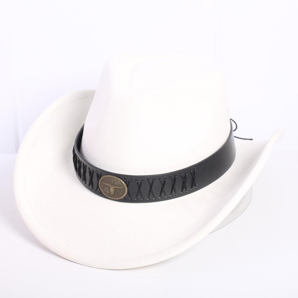 Popular European and American Classic Suede Western Cowboy Hat Men's and Women's Fashion LO Style Peach Heart Cowboy Hat