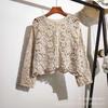 Huge good-looking crochet top for women with early autumn new models with suspender skirt, small shawl, lace blouse jacket