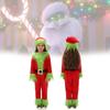 Adorable Christmas Grinch Costume For Kids In Soft Polyester For Festive Celebrations