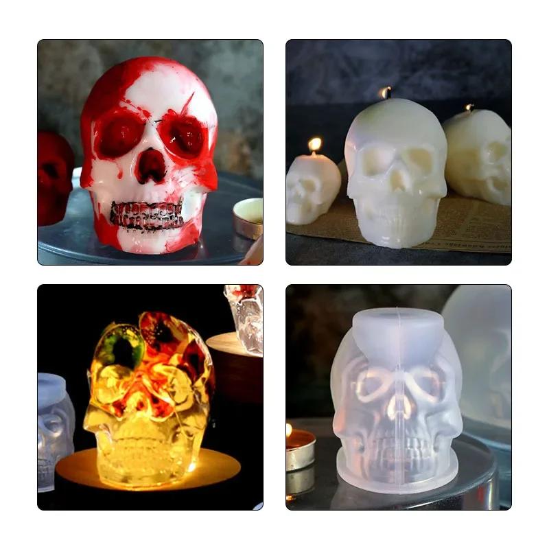 Scarface Skull Glue Mold Skull Silicone Candle Mold Halloween Diy