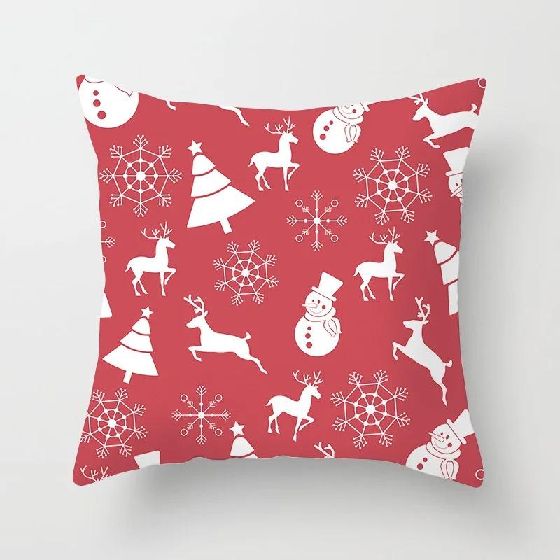 Christmas Themed Pillowcases Car Accessories Office Santa Claus Living Room Sofa Home Pillowcases