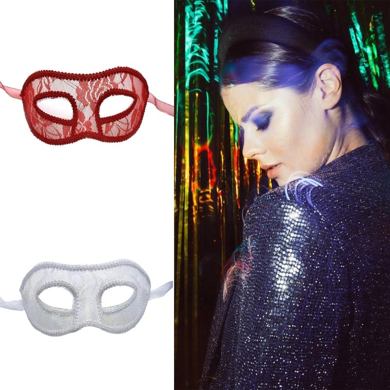 Maskenballmaske für Damen Mädchen Venezianische Maske Damen Halbgesichtsmaske Augenmaske Weihnachten Halloween Cosplay Spitze Maske