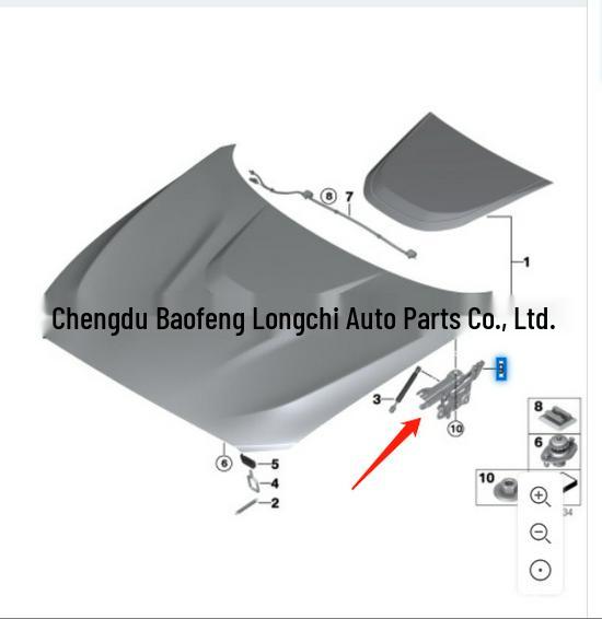 BMW 3 Series F30 Front Hood Hinges (41617286343, 41617286344)