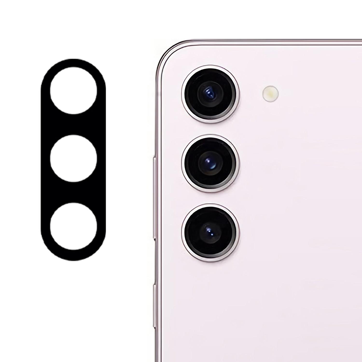 

For Samsung Galaxy S24+ Silk Printing Camera Lens Protector Tempered Glass Lens Film with Bottom Plate Type A