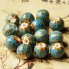 Jingdezhen ceramic jewelry diy Accessories12mm Floral Glazed Watermelon Beads for Making Necklaces and Women's Woven Bracelets Materials