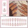Pre-made Press-On Nails With Gradient Line Design Minimalist INS Style False Nail Tips Women