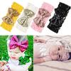 Barn Baby Girl Paljett Spets Bowknot Hårband Blinkande Turban Pannband Pannband
