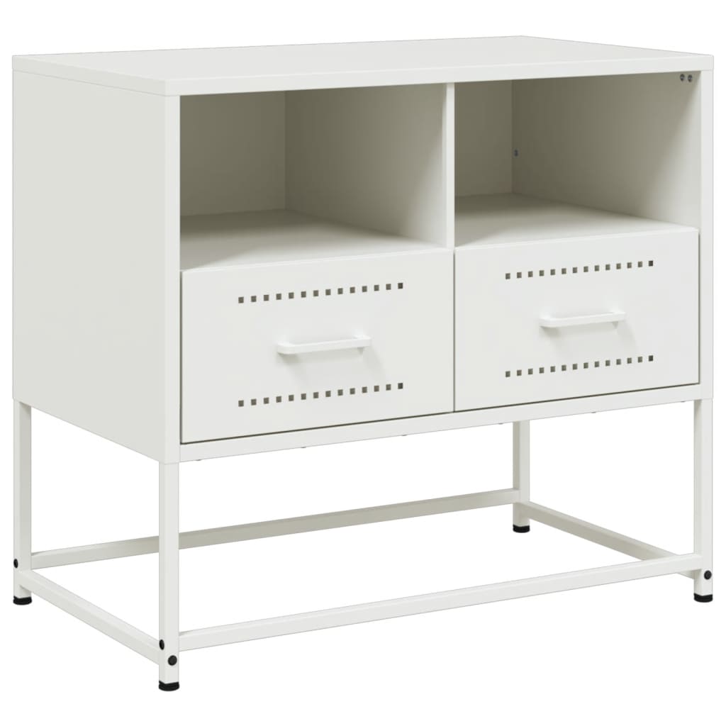 Vidaxl Szafka Pod Telewizor, Biała, 68X39X60,5 Cm, Stalowa