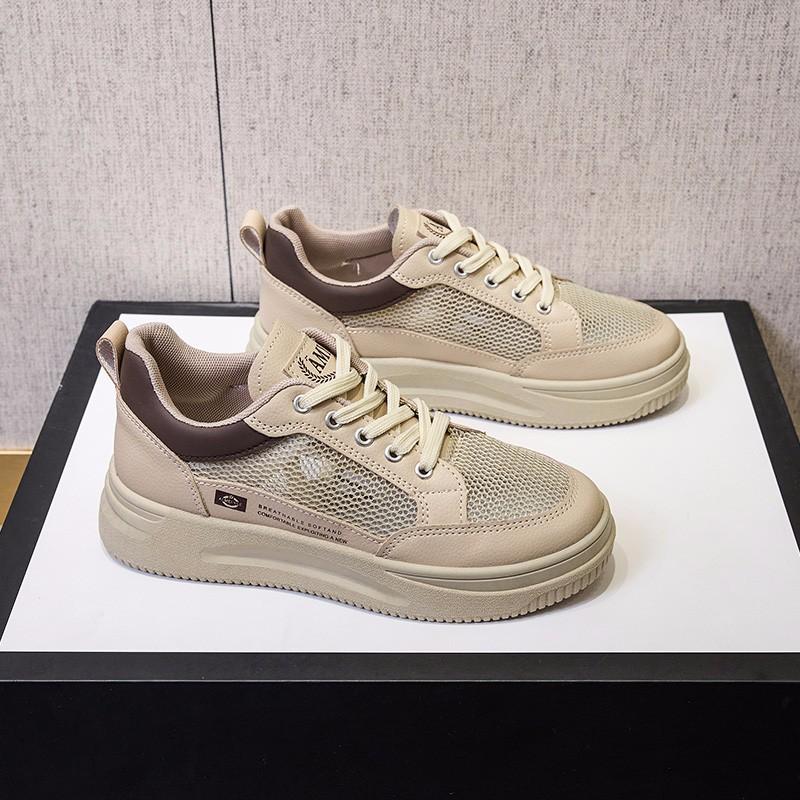 

Женские сетчатые кроссовки – дышащие белые кроссовки на шнуровке на массивной платформе 41 хаки