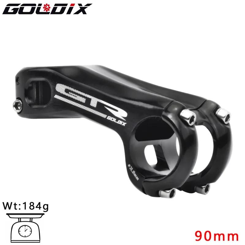 GOLDIX -17 Degree Bicycle Stem Aluminum Alloy 3D Forging 80/90/100mm Length Bike Stem for Mountain Bike 31.8mm Handle