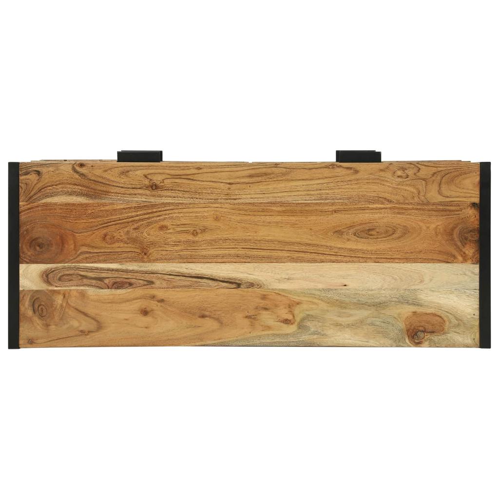 Console Table Brown 90 x 35 x 80 cm Solid Wood Acacia