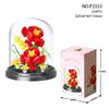 Idea Micro Diamond Block Flower Bricks Rose Sunflower Orchid Violet Peach Blossom Nanobrick Toys Exhibition Booth For Girl Gift