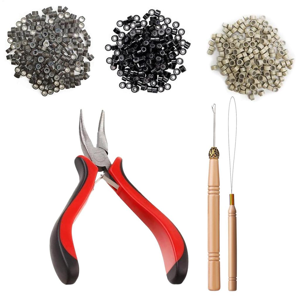 Haarverlängerungs-Werkzeugset Haarverlängerungs-Entfernungswerkzeug Haarstyling-Zubehör für Zuhause Mädchen Damen Tanz Hochzeit Dating Party