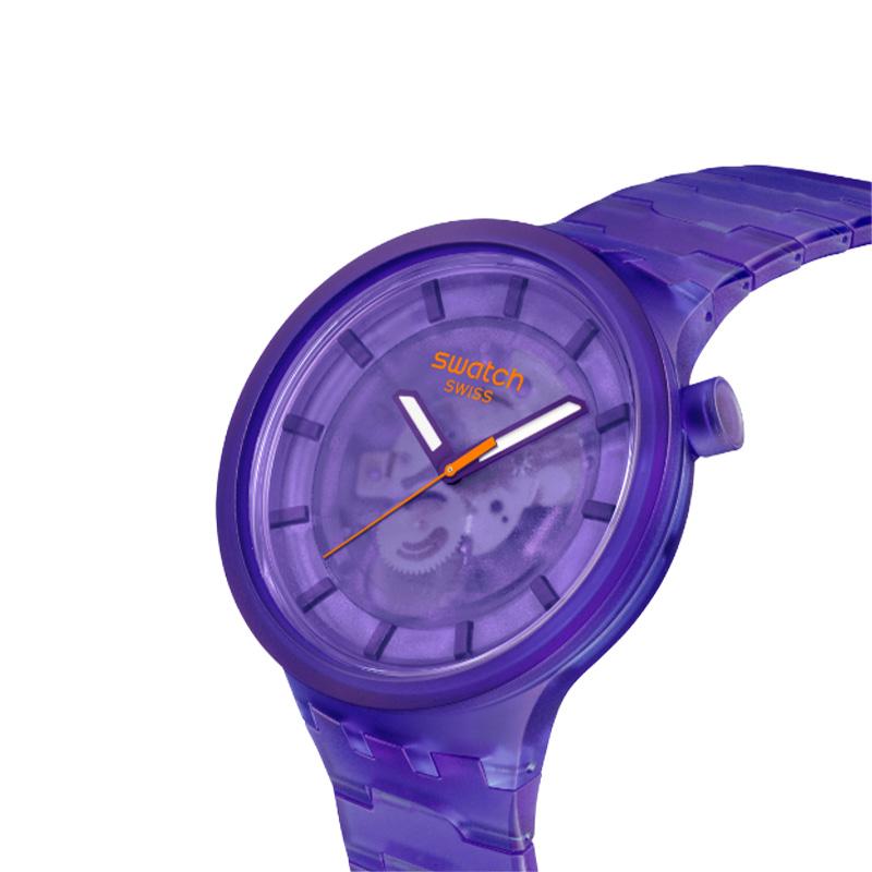 SWATCH Men 47mm Purple Watch SB05V103 SB05V103