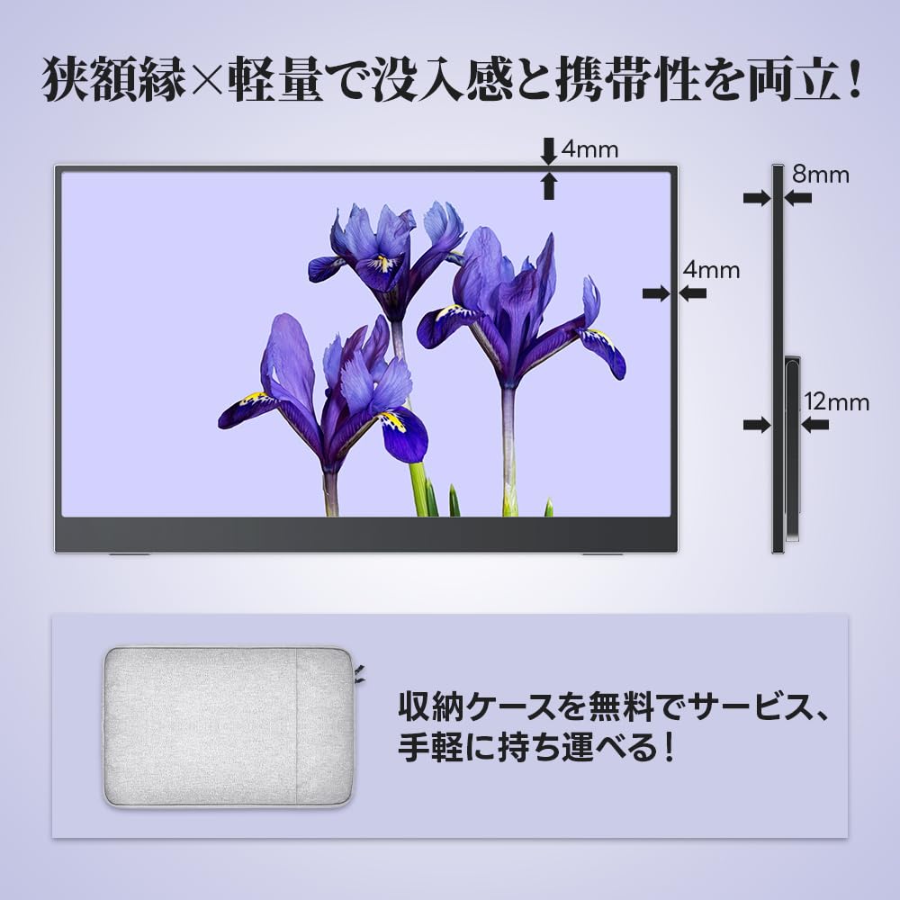 Upperizon Mobile FHD Matte IPS LCD with VESA 2 USB 1 Mini HDMI Compatible with and Game Ideal for Working from Home or Teleworking G-156 Monitor,