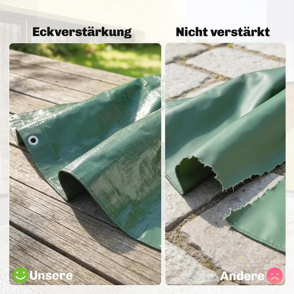Waterproof Tarpaulin 4 X 6 M 90g/m² All-Purpose Tarp Green