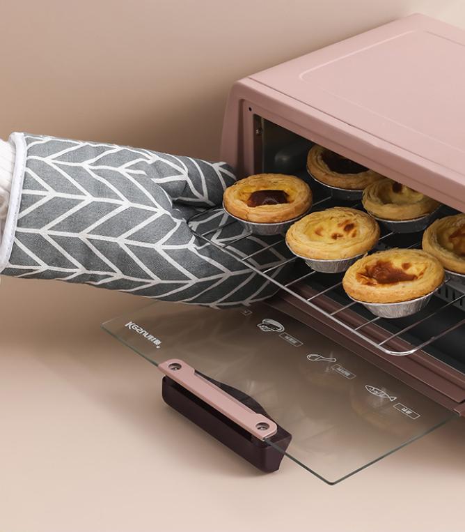 Anti Scald Gloves, Kitchen Microwave Oven, Thickened Grid Oven, Heat-resistant Gloves, Heat-resistant Baking