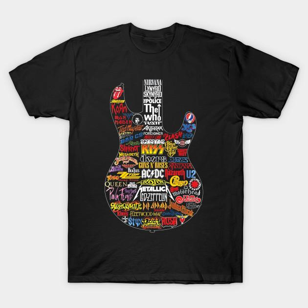 

Men Black Print T-shirt Classic Rock Band No-Cut Transfer Paper Print Cotton Tshirt L чорний