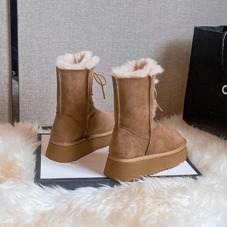 

Северные теплые коричневые с толстой подошвой зимние сапоги женские зимние бархатные и более толстые 2025 новые нескользящие хлопковые туфли 40 коричневый